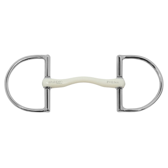 Stübben Fine Line Flex D-Ring Bit 1303 with flexible mouthpiece and fixed D-rings.