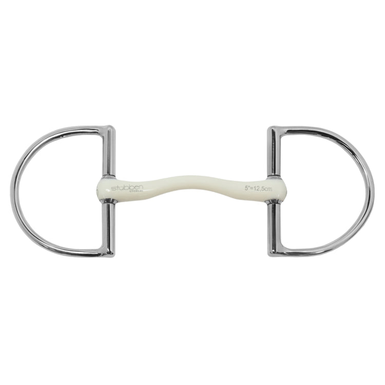 Stübben Fine Line Flex D-Ring Bit 1303 with flexible mouthpiece and fixed D-rings.