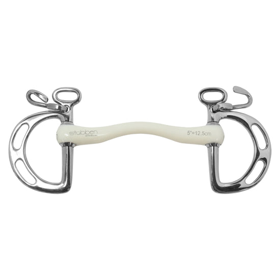 Stübben Fine Line Flex horse bit 1309 with Kimblewick sides for controlled rein action.