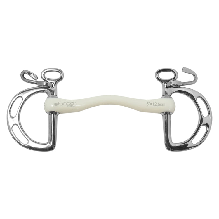 Stübben Fine Line Flex horse bit 1309 with Kimblewick sides for controlled rein action.