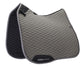 Horse wearing the Stübben Streamline GEN2 Dressage Pad beneath a dressage saddle.