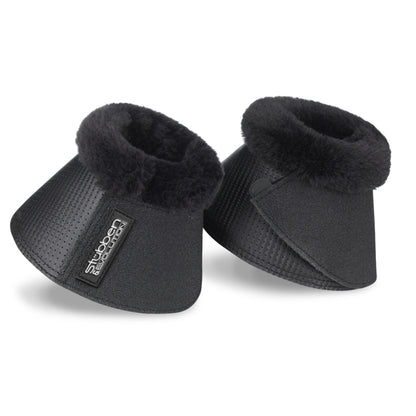 Stübben Gravity Overreach Boots with soft fleece trim for horse hoof and heel protection.