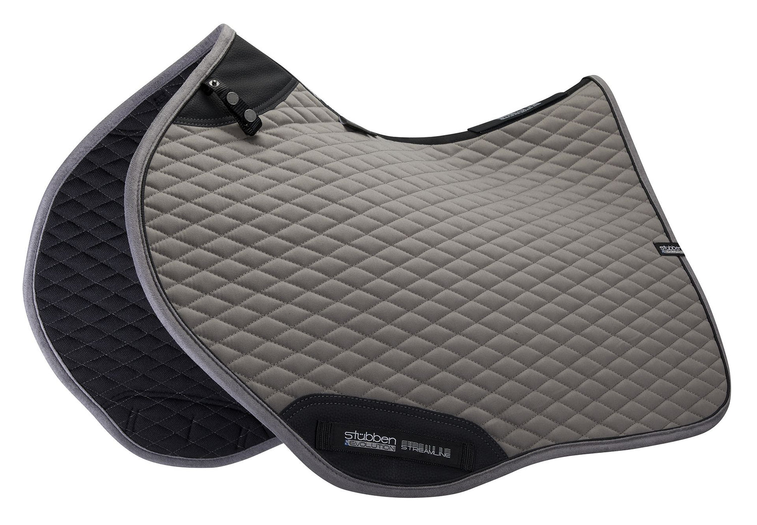 Stübben Streamline horse saddle pad shaped for use beneath a close contact jumping saddle.