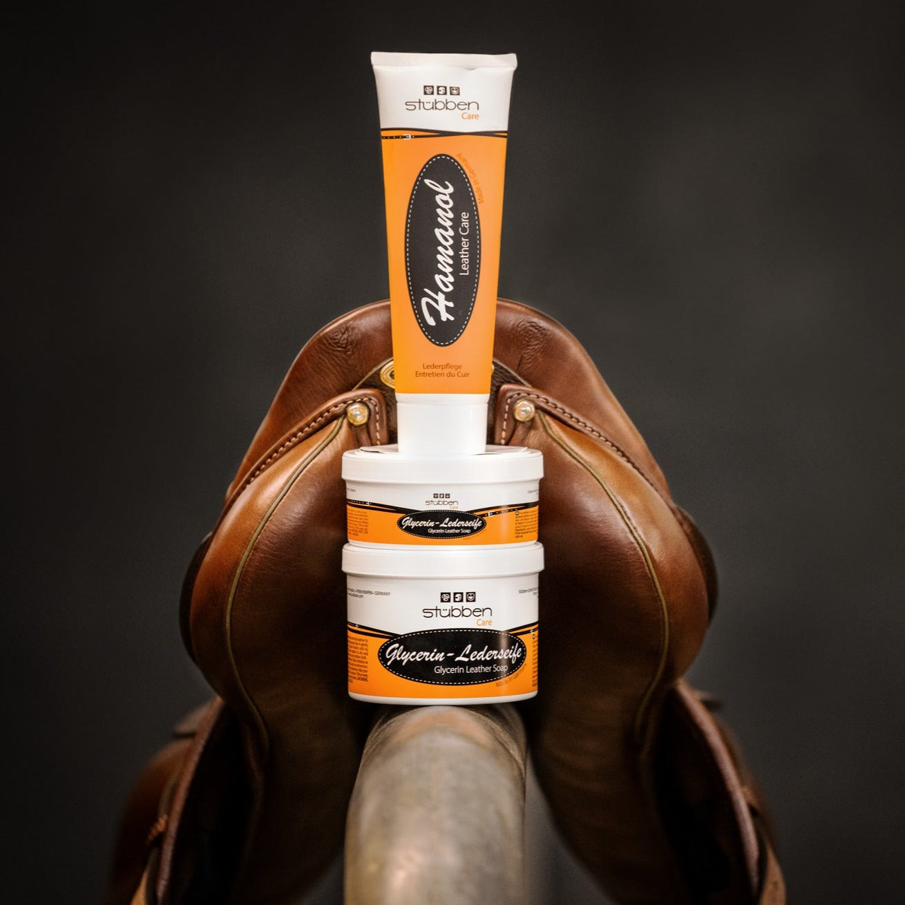 Stübben Glycerin Leather Soap for maintaining horse riding leather accessories.
