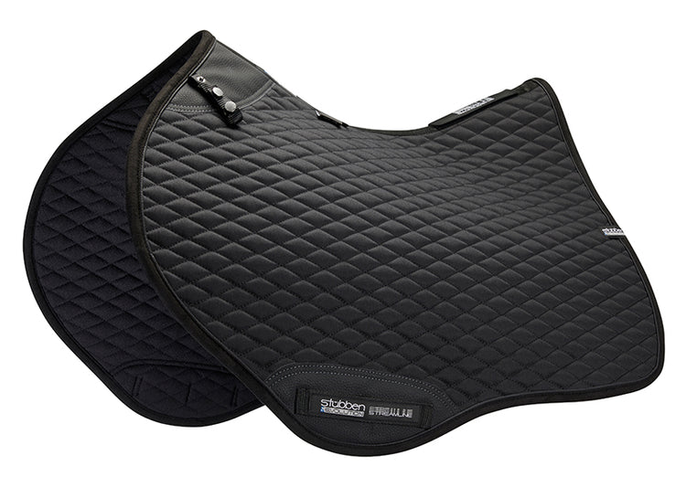 Stübben Streamline horse saddle pad shaped specifically for jumping saddles.