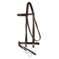 Stübben Leitrim leather bridle featuring a classic flash noseband for horses.