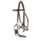 Stübben Leitrim leather jumping bridle featuring a crossed Mexican noseband.