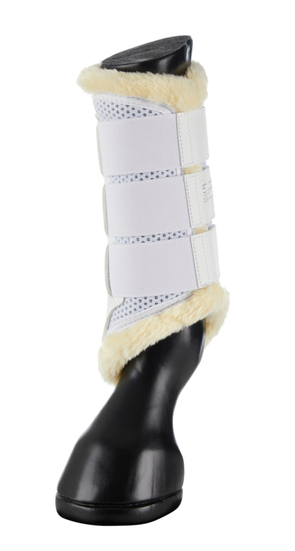 Stübben protective brushing boots with breathable construction and soft fleece lining.