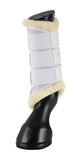 Stübben protective brushing boots with breathable construction and soft fleece lining.