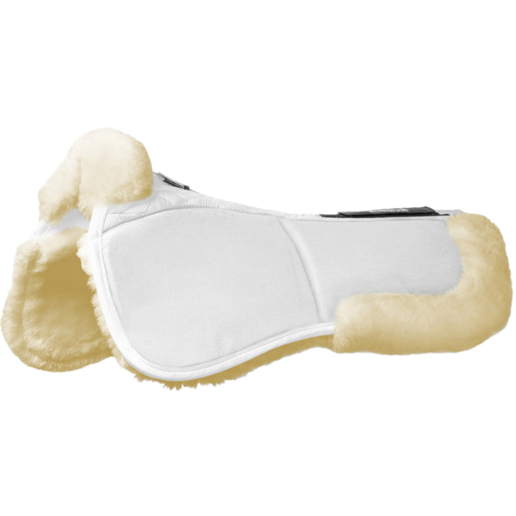 Stübben Streamline Adjuster Lambswool Dressage Half Pad with adjustable insert system.
