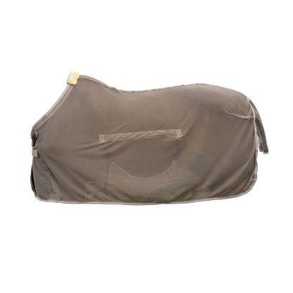 Summer fly rug with belly protection for horses during warm weather.