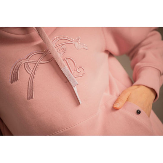 Pink equestrian hoodie for women