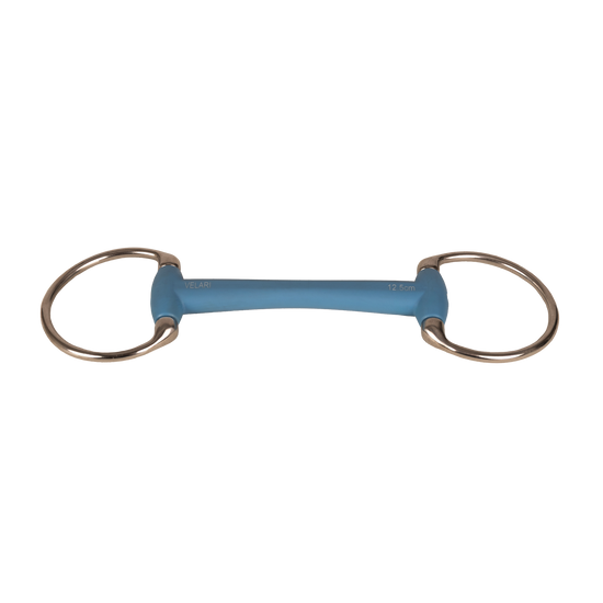Synthetic Eggbutt horse bit with fixed stainless steel rings