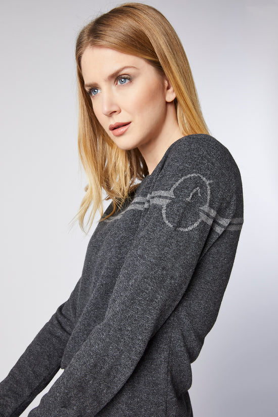 Prantach Damen Pullover mit Rundhalsausschnitt