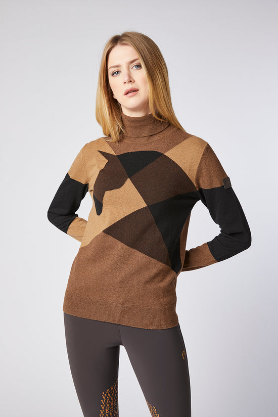 ladies sweater with horse design