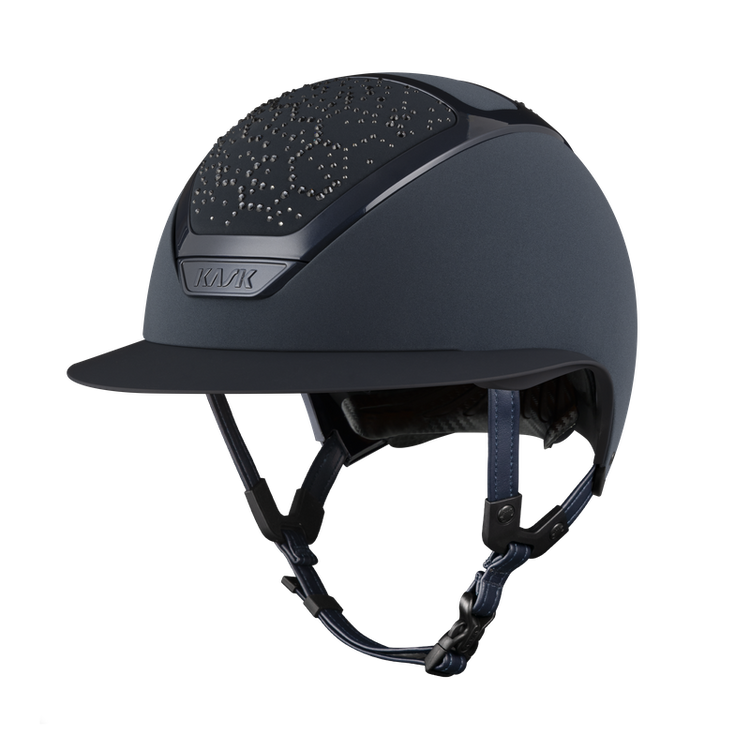 Dark Navy luxury equestrian show jumping helmet