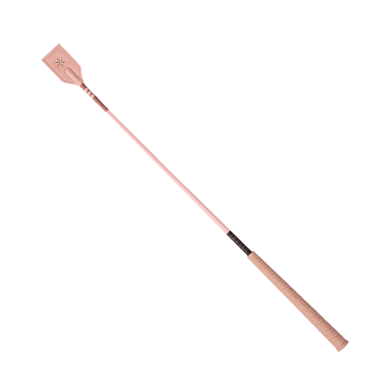 Velari Jumping Whip Balance Rubber Grip with an elegant equestrian design