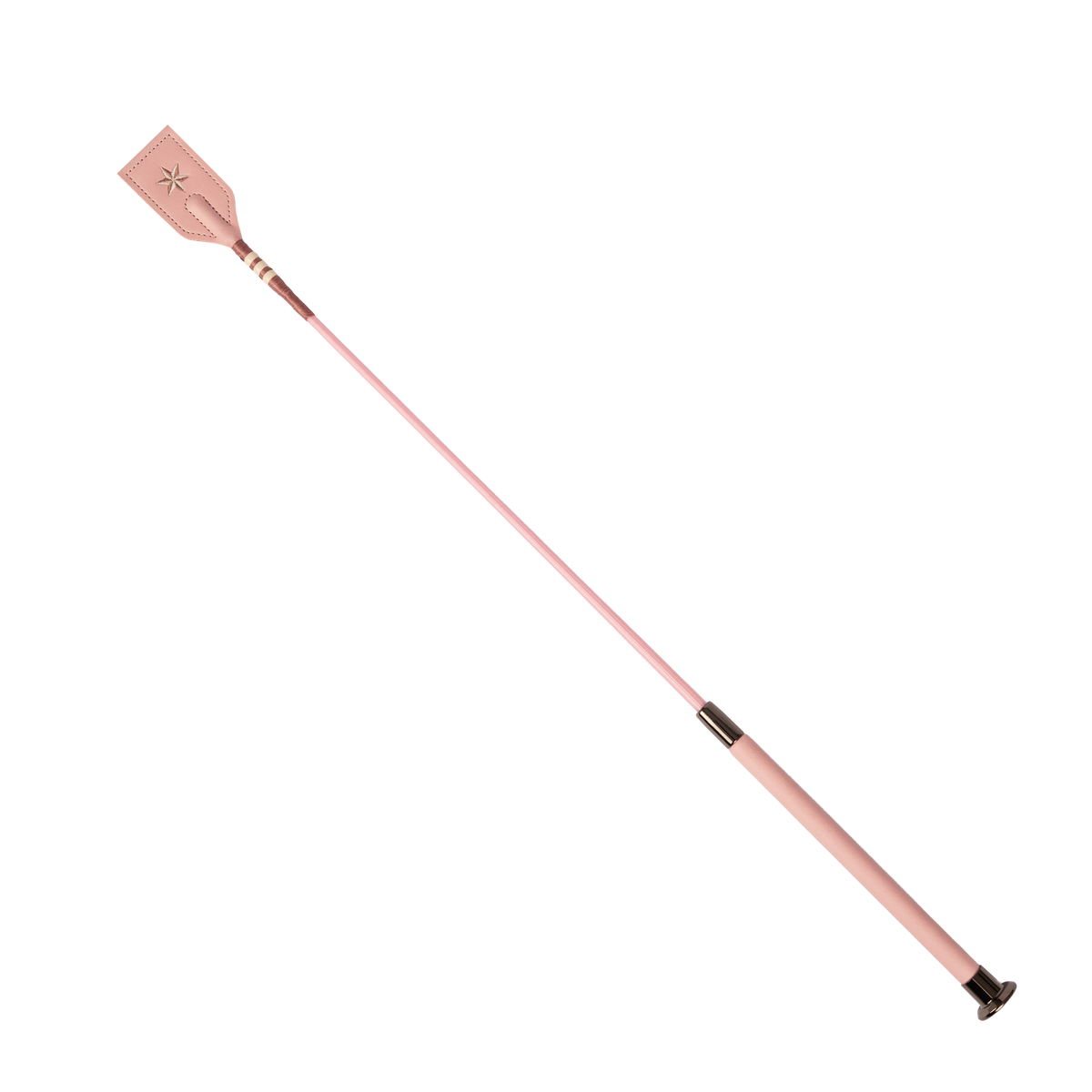 Velari Jumping Whip Guidance Leather Grip with an elegant equestrian design