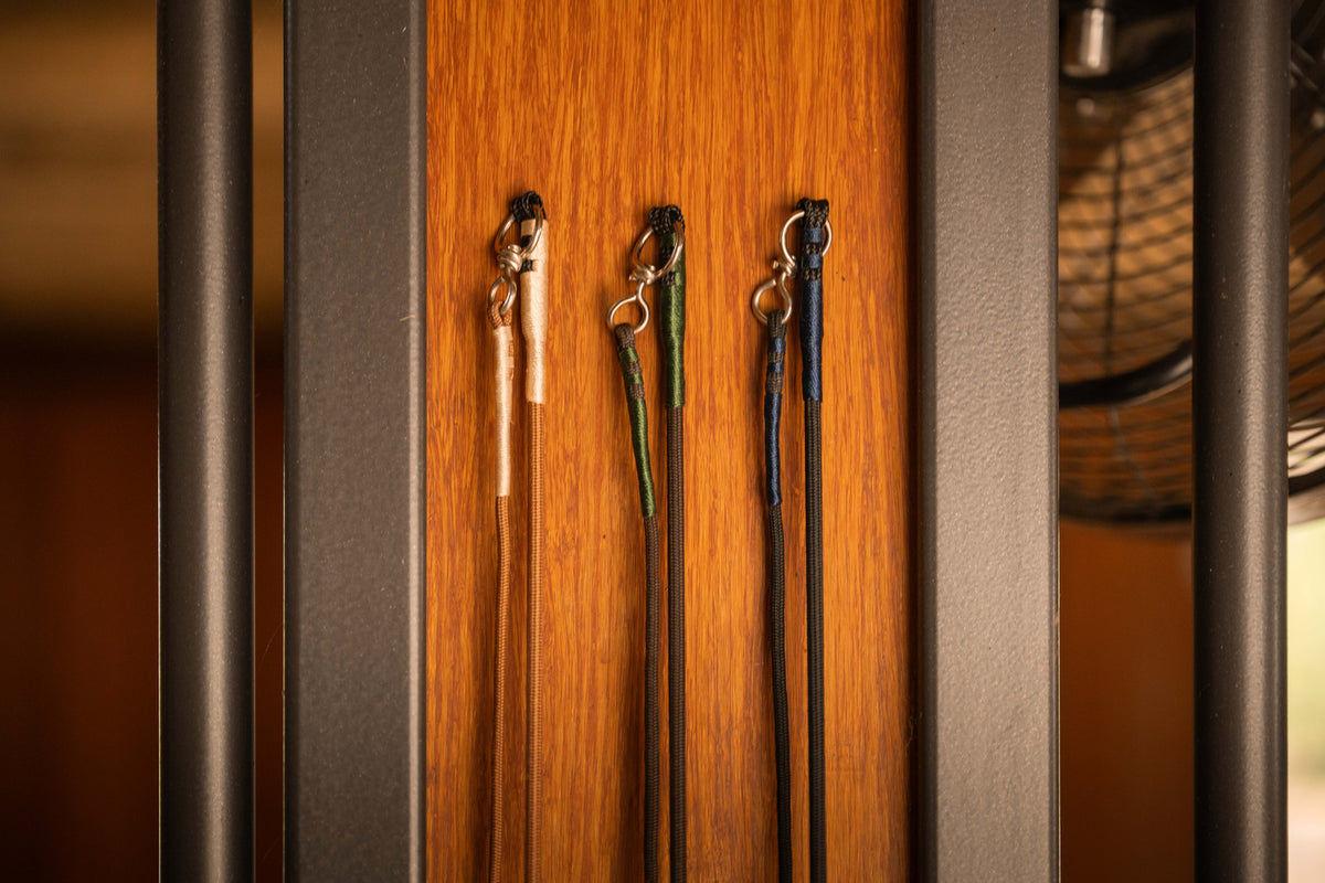 Velari lightweight lunging whip with a durable woven exterior finish