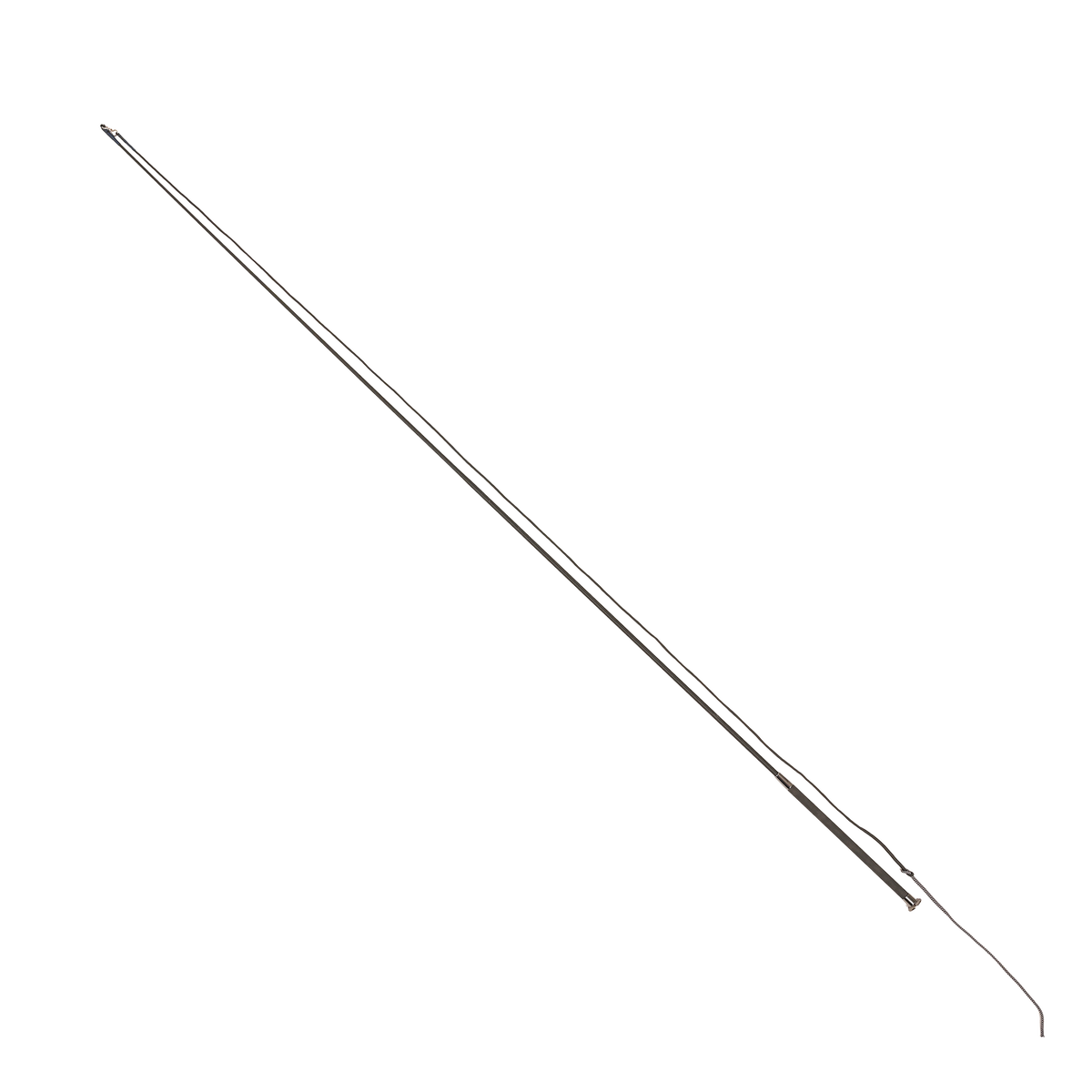 Velari lunge whip with a metal connection piece attaching the cord end