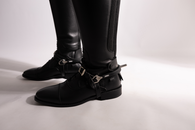 Velari Spurs Stainless Steel with Rubber Rounded for refined leg aids