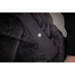 Velvet-touch equestrian gilet with high insulating collar