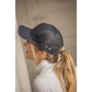 Ventilated equestrian cap for comfortable wear around the stable and outdoors.