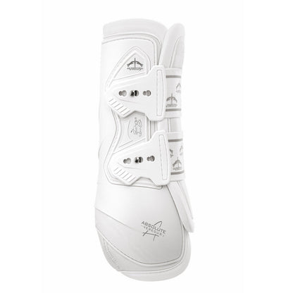 Rear dressage boots with elastic fastening straps white