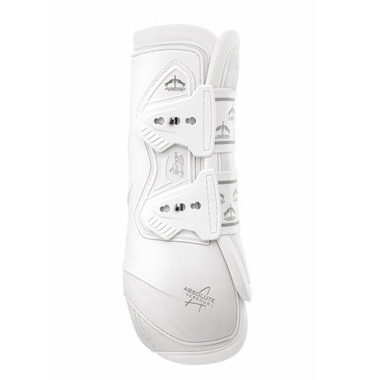 Rear dressage boots with elastic fastening straps white