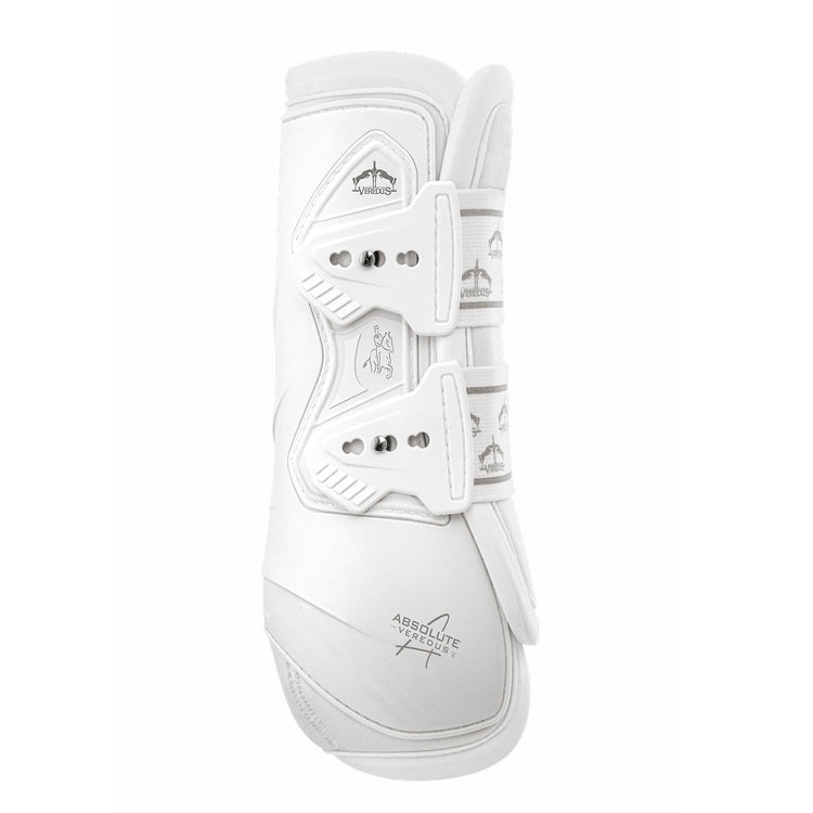 Rear dressage boots with elastic fastening straps white
