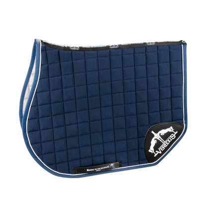 Durable show jumping saddle pad with microfiber lining