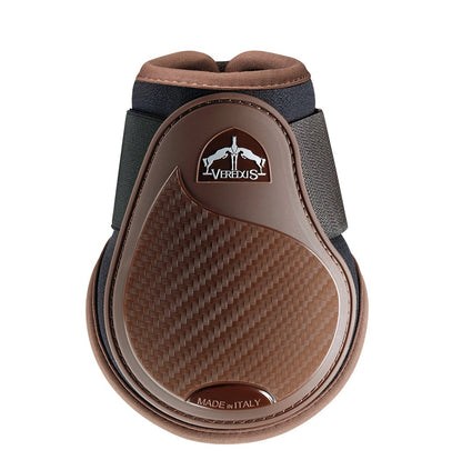 Brown fetlock boots with velcro
