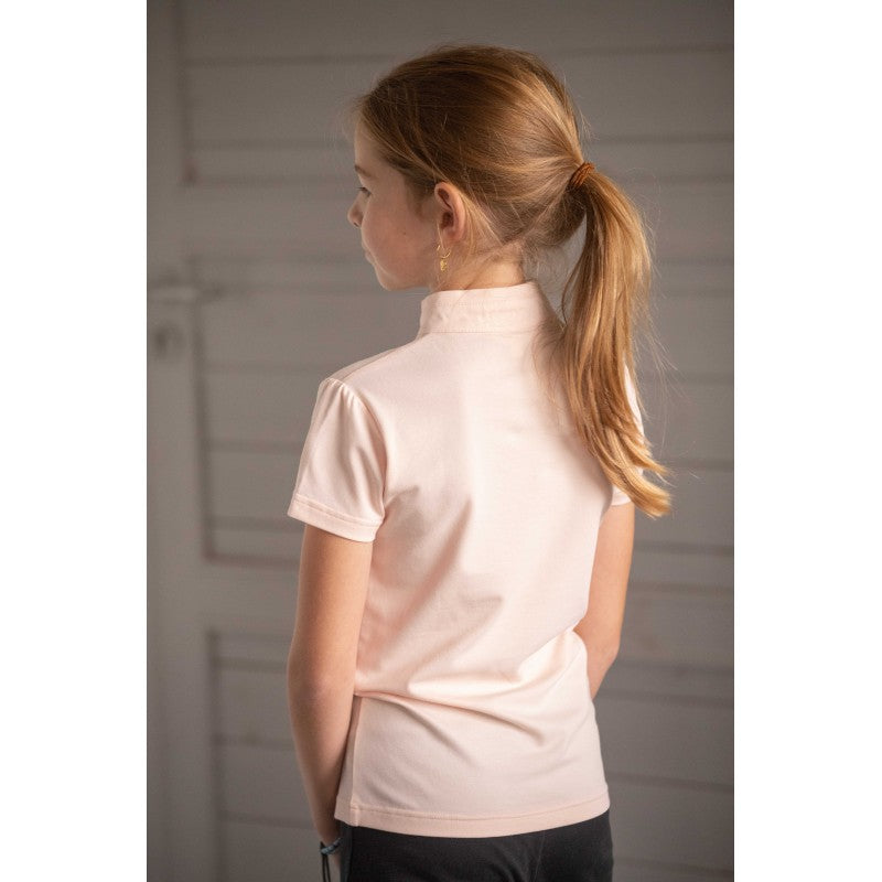 Kids short sleeve riding polo shirt