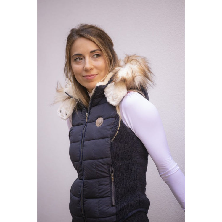 Warm horse riding vest designed for comfort and freedom of movement.