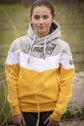 Warm riding hoodie for women with a soft fleece-lined interior.