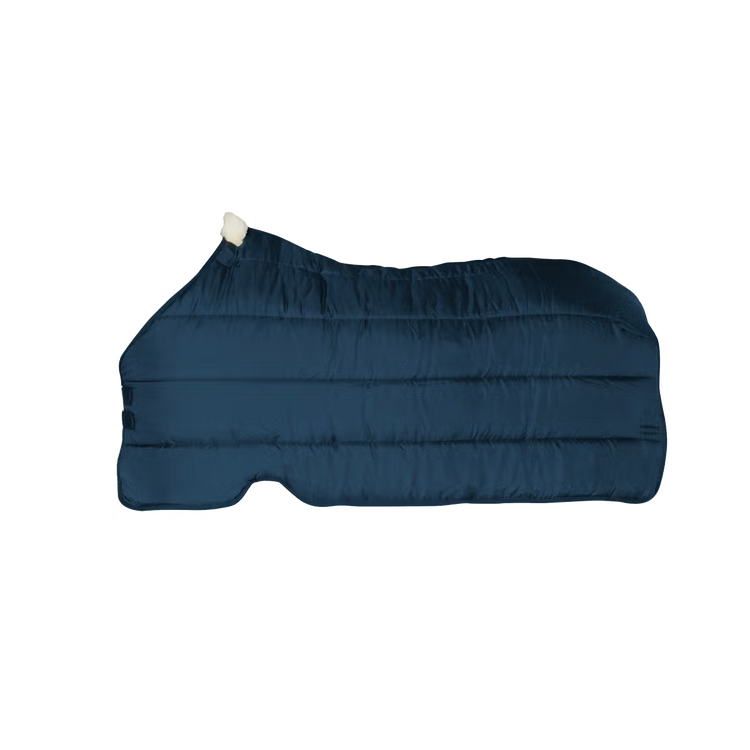 Warm winter horse rug liner for comfortable layering in cold conditions.