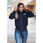Warm winter jacket for horse riders at the stable and horse shows.