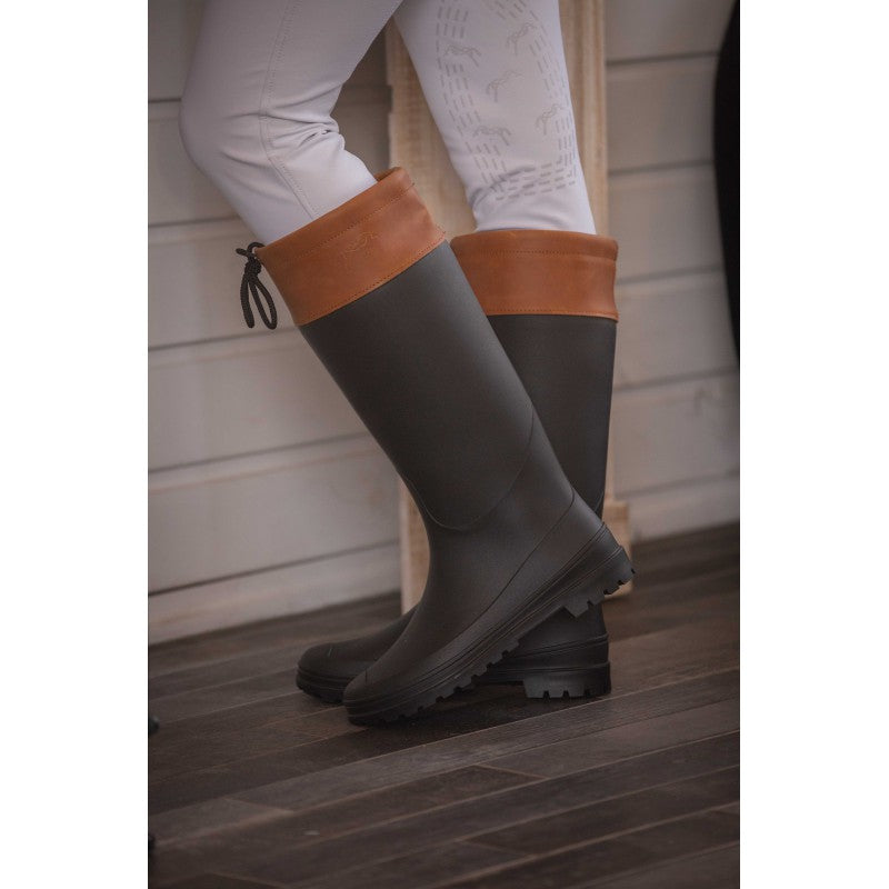 Waterproof PVC boots with lugged sole for reliable grip