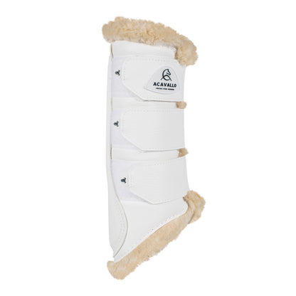 Eco Leather Hind Brushing Boots with Faux Fur