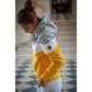 Women’s colour-block sweatshirt with a bright and sporty equestrian look.