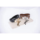 Women’s leather equestrian bracelet with a stylish double-loop design.