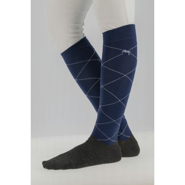 Women’s riding socks designed for comfort inside tall riding boots.