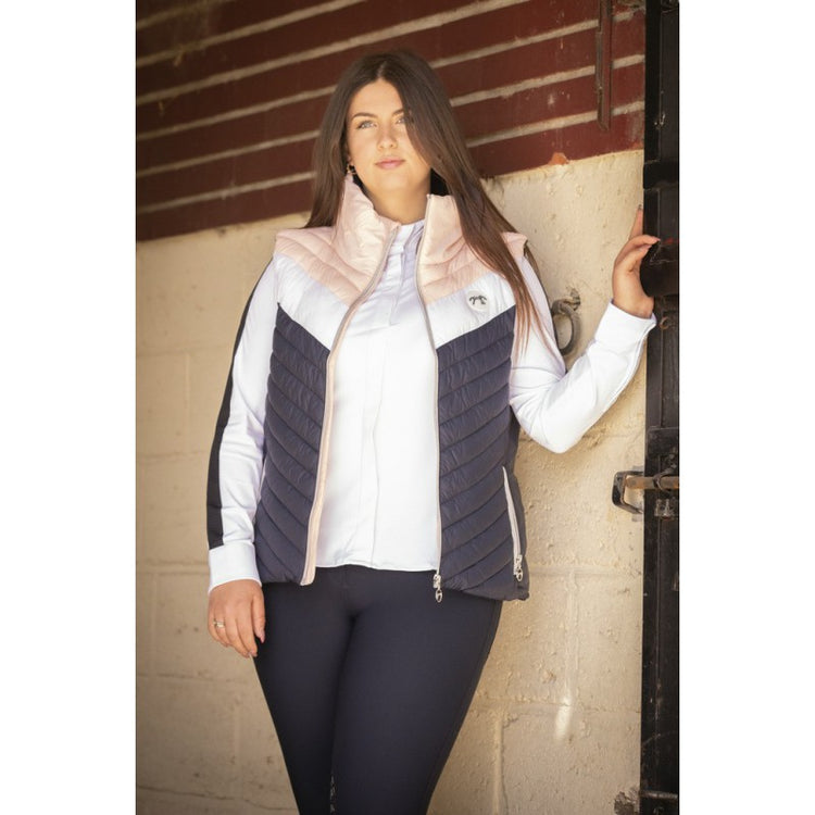 Women’s spring riding gilet for mild days at the stable.