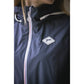 Women’s waterproof riding jacket for training and stable activities in the rain.