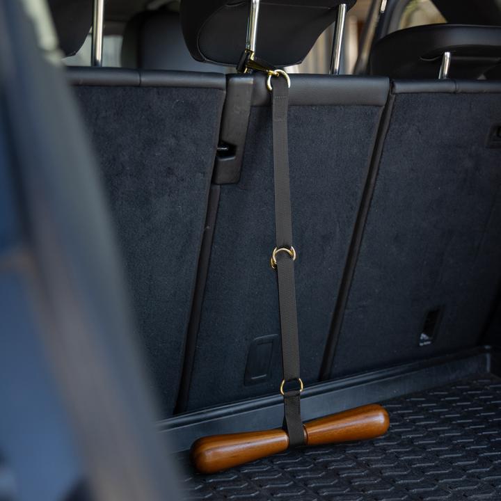 Wooden bar saddle hanger designed to support the saddle and maintain its shape.
