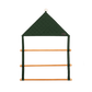 Wooden bar saddle pad storage organiser for airing equestrian textiles