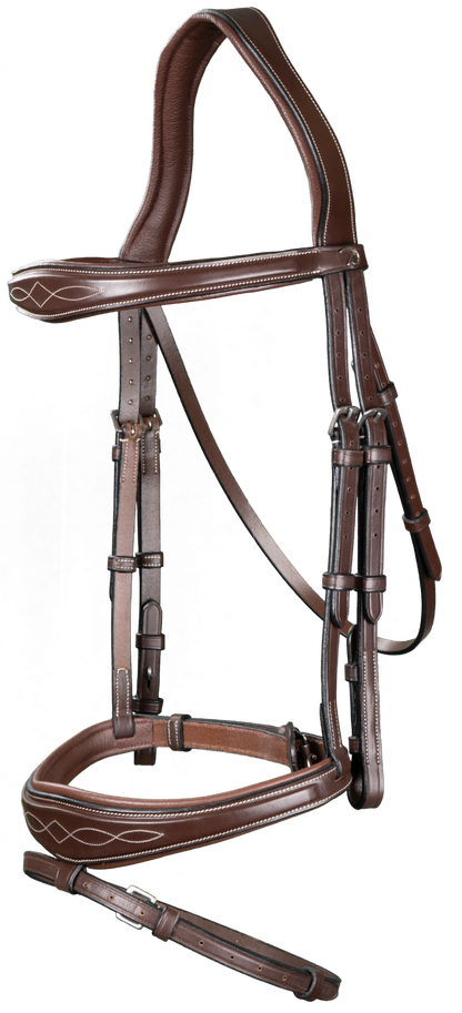 anatomic flash noseband bridle with fancy stitch