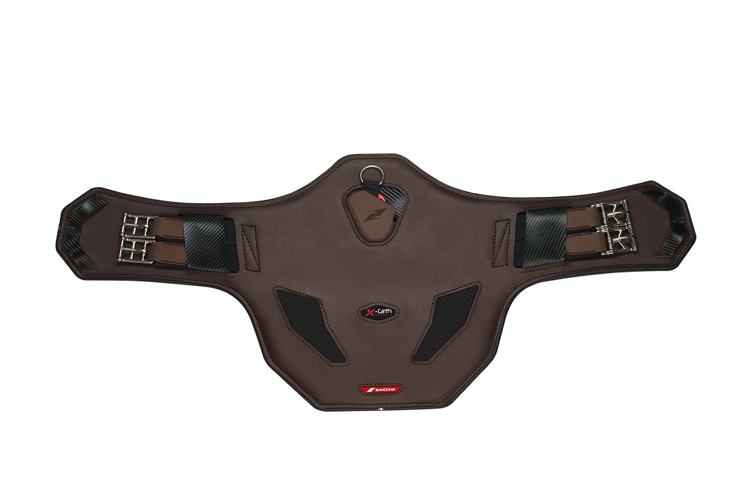 Zandona vegan leather girth completing a competition-ready eventing setup.