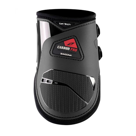 Side profile of the Zandona Carbon Pro fetlock guards.