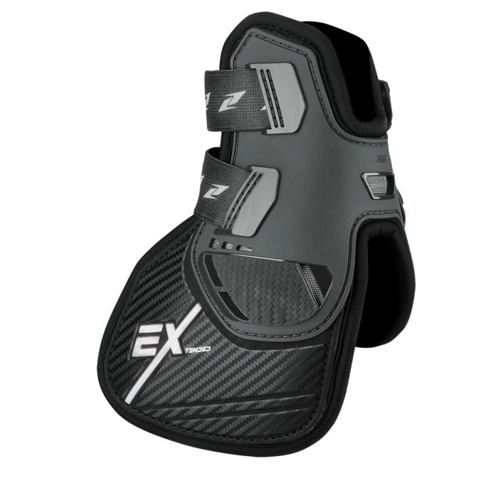 Pair of Zandona Carbon Pro H-Performance Ex boots for a technical riding setup.